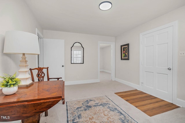 407 W Pippen St, Whitakers, NC 27891 - carpeted entryway featuring baseboards