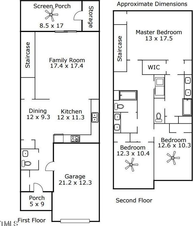 1213 Silver Beach Way, Raleigh, NC 27606 - view of floor plan / room layout