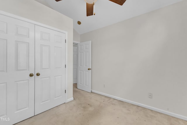 4825 Windbreak Ln, Raleigh, NC 27616 - unfurnished bedroom featuring carpet floors, a closet, and a ceiling fan
