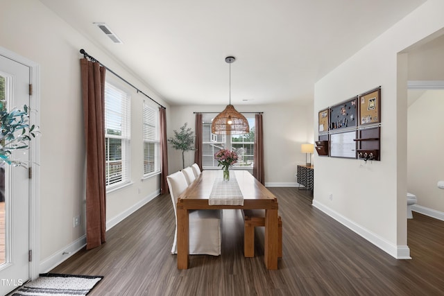 433 Village Bend Dr, Fuquay Varina, NC 27526 - dining room featuring dark wood finished floors and baseboards