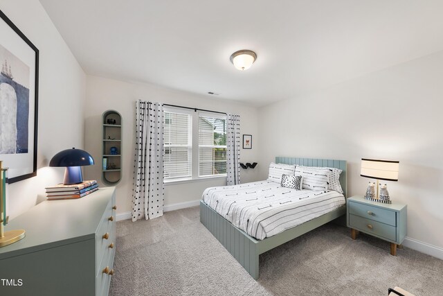 433 Village Bend Dr, Fuquay Varina, NC 27526 - bedroom featuring light carpet and baseboards