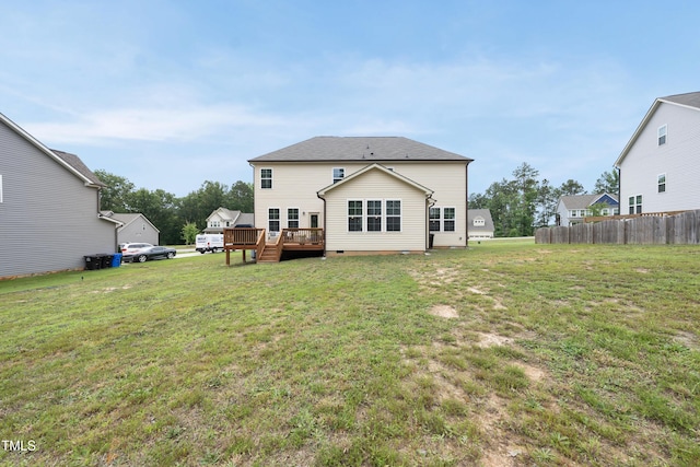 433 Village Bend Dr, Fuquay Varina, NC 27526 - back of property featuring a wooden deck