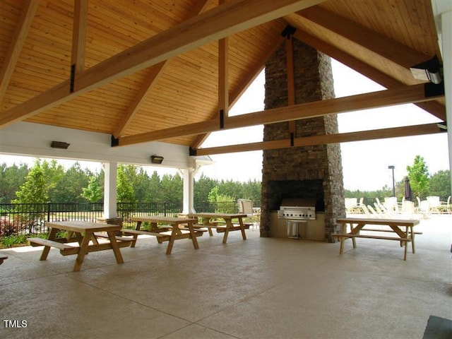 8 Pin Tail Ct, Pittsboro, NC 27312 - view of patio / terrace with exterior kitchen and a gazebo