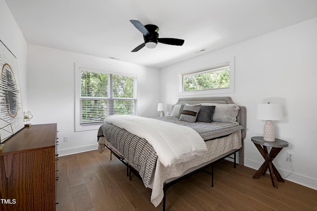 1410 Joe Louis Ave, Raleigh, NC 27610 - bedroom with hardwood / wood-style floors and ceiling fan