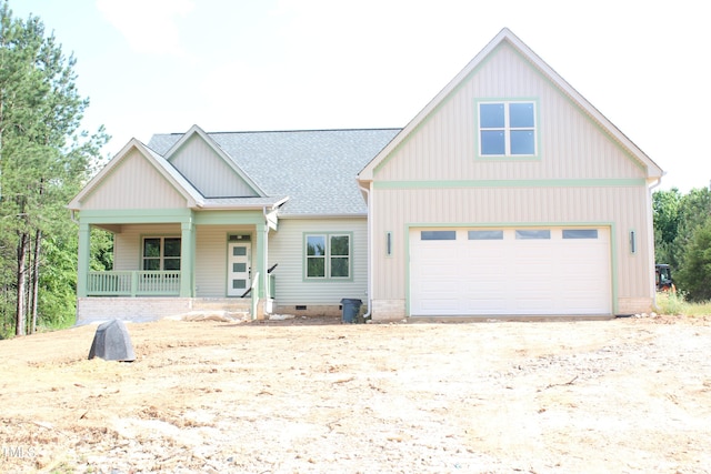 70 Basil Ct, Franklinton, NC 27525 - view of front of house with a porch, roof with shingles, and crawl space