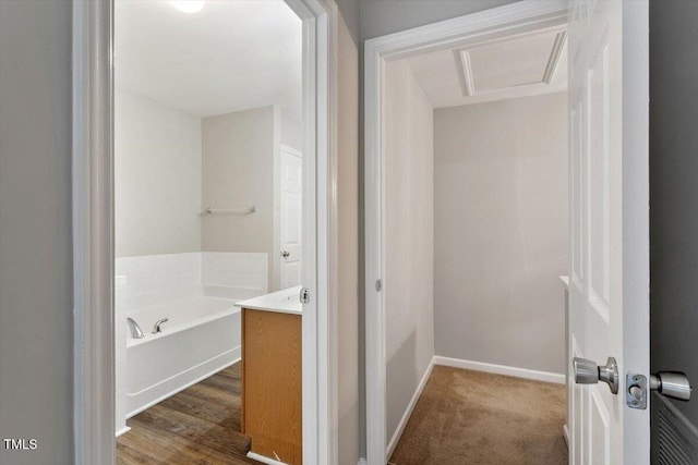 330 Gilman Ln Unit 109, Raleigh, NC 27610 - bathroom with a garden tub and vanity