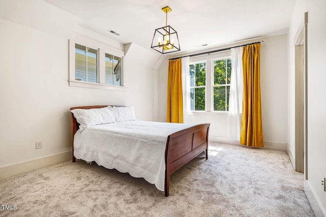 1168 Great Ridge Parkway, Chapel Hill, NC 27516 - bedroom featuring carpet floors and a chandelier