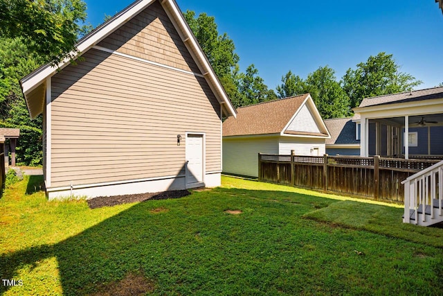 1168 Great Ridge Parkway, Chapel Hill, NC 27516 - view of property exterior with a yard and ceiling fan