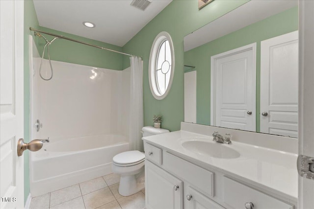 7856 Spungold St, Raleigh, NC 27617 - full bath with tile patterned flooring, vanity, and shower / bathtub combination with curtain