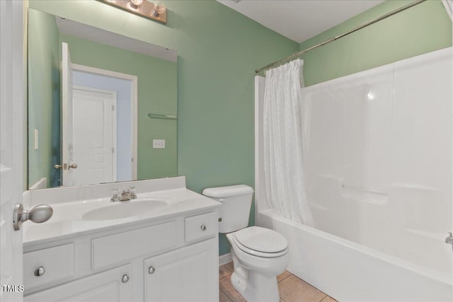 7856 Spungold St, Raleigh, NC 27617 - full bathroom featuring vanity, shower / bath combo, and tile patterned flooring
