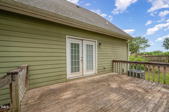 816 Kimpton Ct, Fuquay Varina, NC 27526 - deck featuring french doors