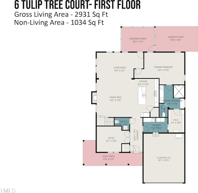 6 Tulip Tree Ct, Durham, NC 27712 - view of home floor plan
