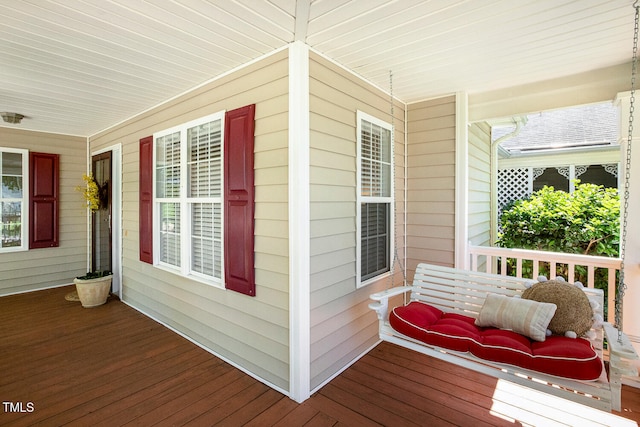 86 Basswood Cir, Willow Springs, NC 27592 - view of wooden porch