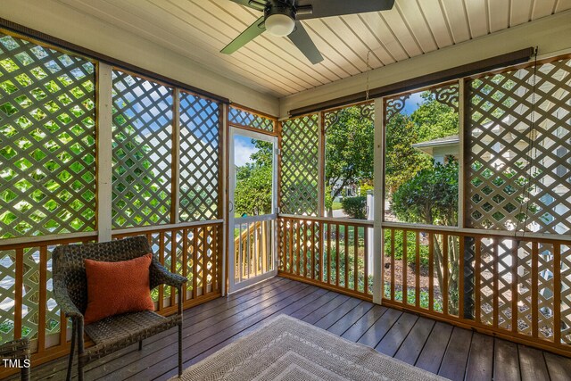 86 Basswood Cir, Willow Springs, NC 27592 - sunroom with ceiling fan and plenty of natural light