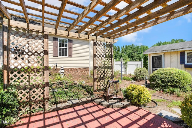 86 Basswood Cir, Willow Springs, NC 27592 - view of patio with a pergola