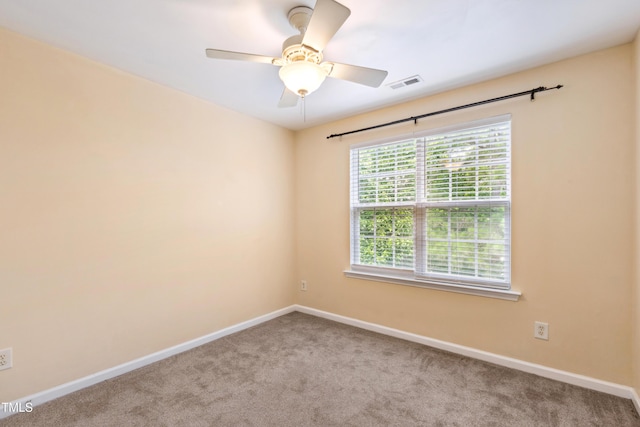 5503 Silver Moon Ln, Raleigh, NC 27606 - spare room with carpet and ceiling fan