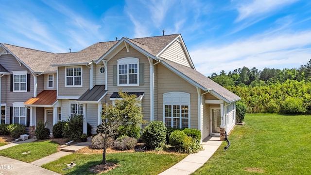 15 Canary Ct, Durham, NC 27713 - townhome / multi-family property with a front lawn and a shingled roof