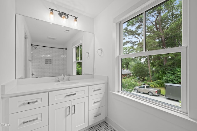 2551 Drake Ave, Durham, NC 27705 - full bath featuring vanity, healthy amount of natural light, and a shower