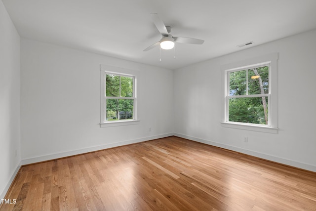 2551 Drake Ave, Durham, NC 27705 - unfurnished room featuring light wood-style floors and ceiling fan