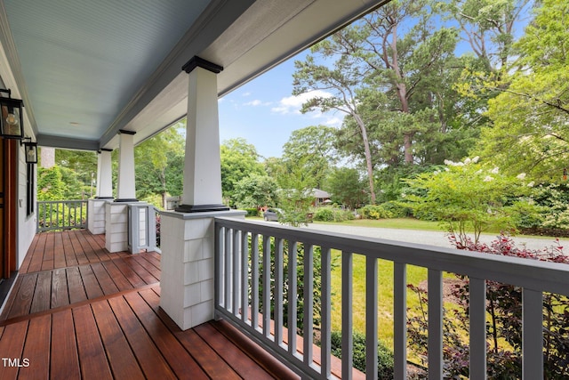 2551 Drake Ave, Durham, NC 27705 - porch with view of scattered trees