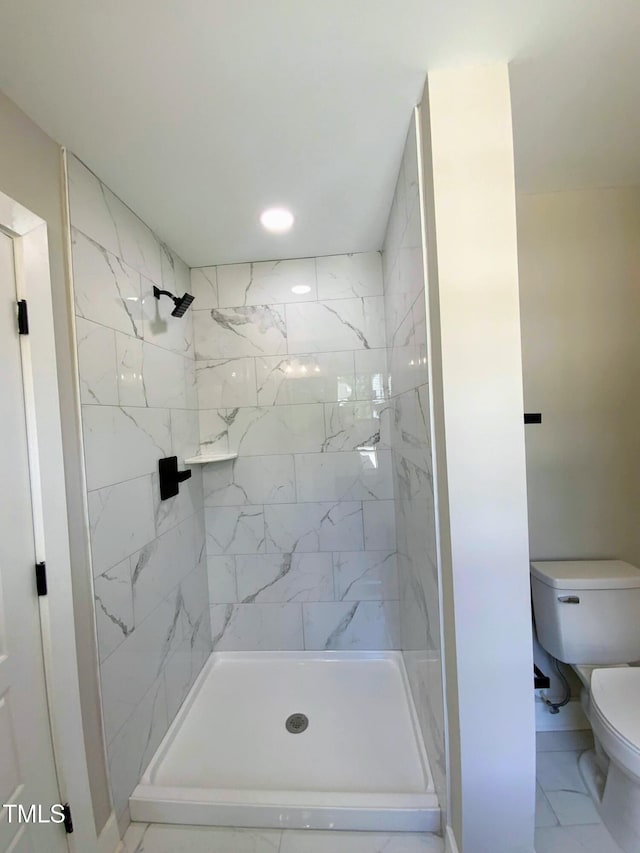 608A E Umstead, Durham, NC 27701 - bathroom with toilet and tiled shower