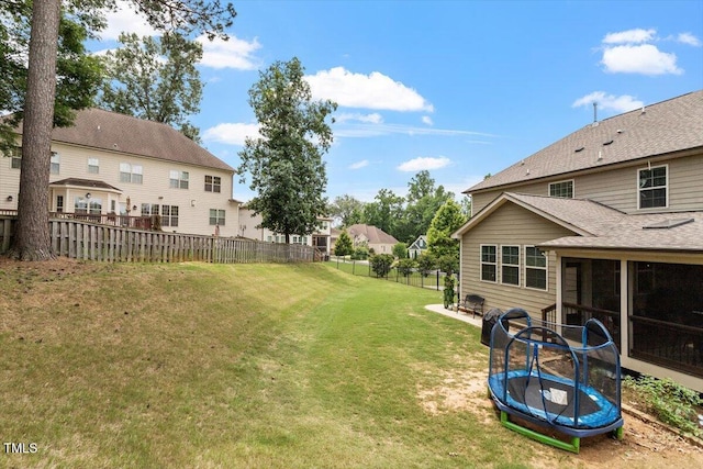 150 Saint Mellion St, Raleigh, NC 27603 - fenced backyard with a trampoline