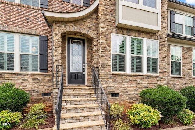 150 Saint Mellion St, Raleigh, NC 27603 - view of exterior entry featuring stone siding