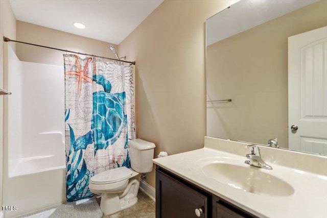 150 Saint Mellion St, Raleigh, NC 27603 - bathroom with vanity, a shower with curtain, and tile patterned flooring
