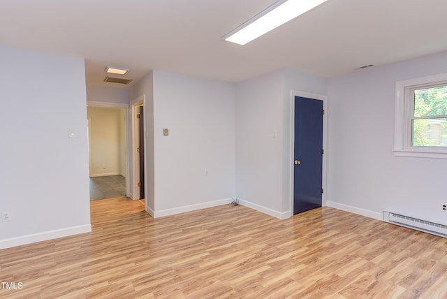 2009 Carolina Ave, Durham, NC 27705 - spare room with light wood-style flooring and baseboard heating