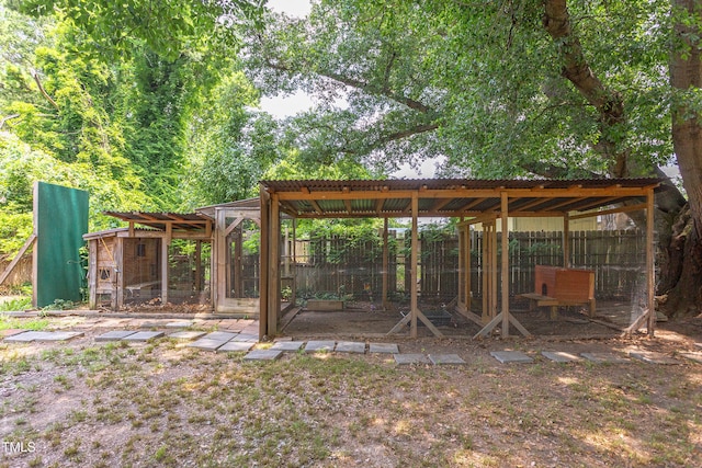 2009 Carolina Ave, Durham, NC 27705 - view of yard with exterior structure and an outbuilding