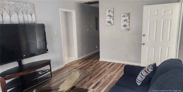 805 Perley St, Fayetteville, NC 28305 - living area with wood finished floors and baseboards