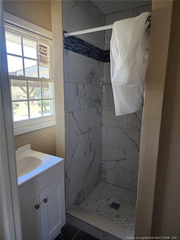 805 Perley St, Fayetteville, NC 28305 - full bathroom with vanity and a shower stall