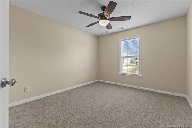 2720 Daniel Boone Ln, Hope Mills, NC 28348 - empty room featuring carpet flooring, a ceiling fan, and a textured ceiling