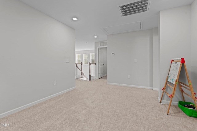 2346 Mckenzie Ridge Ln, Apex, NC 27502 - empty room with attic access, carpet floors, and recessed lighting