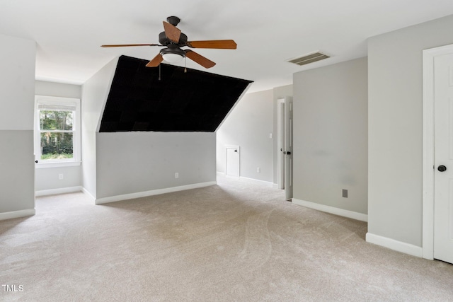 5809 N Hawthorne Way, Raleigh, NC 27603 - bonus room featuring light carpet, a ceiling fan, and vaulted ceiling
