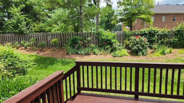 1016 Dotson Way, Apex, NC 27523 - deck featuring a fenced backyard
