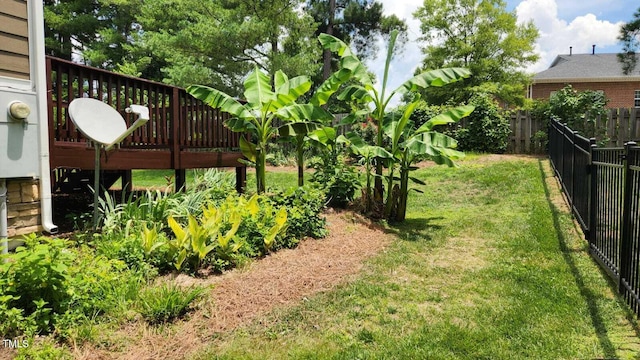 1016 Dotson Way, Apex, NC 27523 - fenced backyard featuring a wooden deck