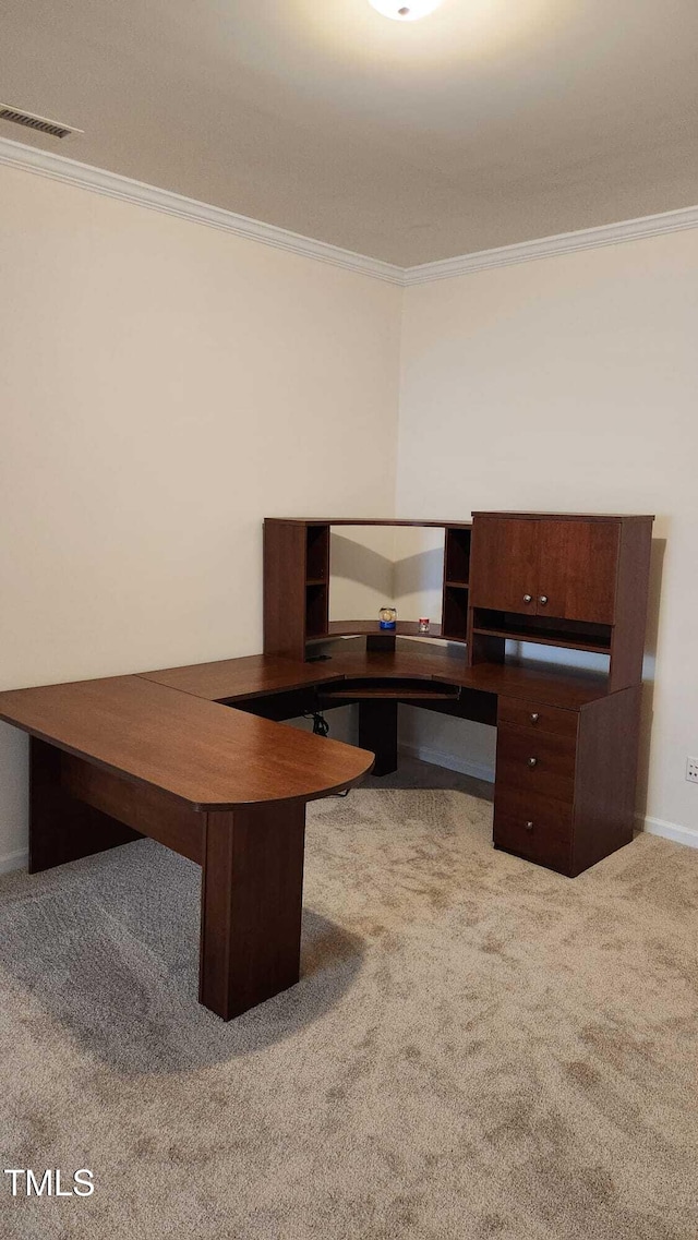 1016 Dotson Way, Apex, NC 27523 - unfurnished office with ornamental molding and carpet floors