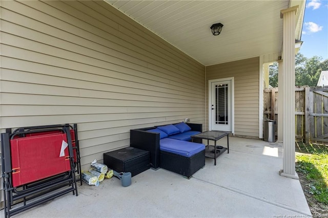 5135 Paul Peel Pl, Hope Mills, NC 28348 - view of patio / terrace featuring an outdoor living space