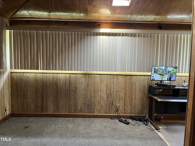 129 S Bullock St, Henderson, NC 27536 - detailed view of carpet flooring and wood walls