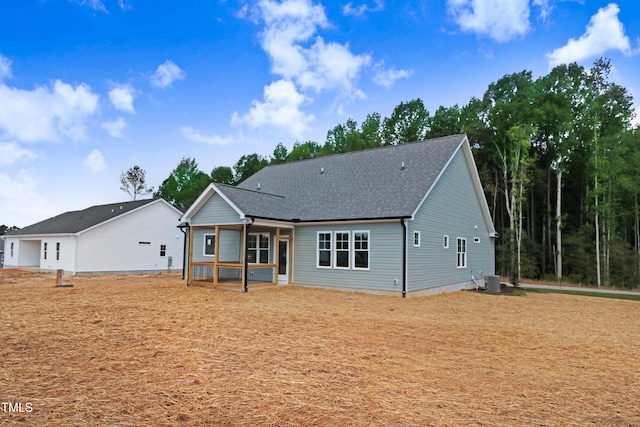 222 Cherrybirch Ln, Zebulon, NC 27597 - back of house featuring roof with shingles