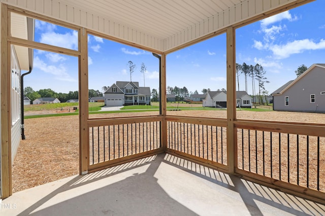 222 Cherrybirch Ln, Zebulon, NC 27597 - unfurnished sunroom with a residential view