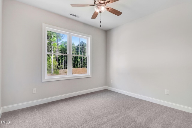 222 Cherrybirch Ln, Zebulon, NC 27597 - unfurnished room with carpet floors and ceiling fan