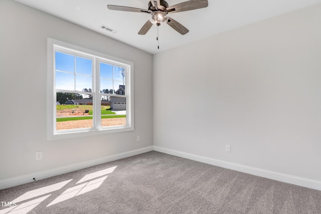 222 Cherrybirch Ln, Zebulon, NC 27597 - carpeted empty room with baseboards and ceiling fan