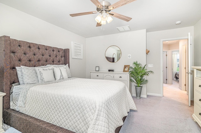 248 Amber Acorn Ave, Raleigh, NC 27603 - bedroom featuring light carpet and a ceiling fan