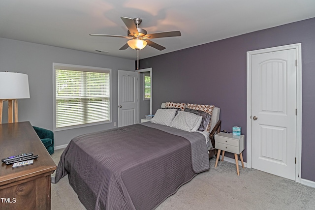 121 Longleaf Pine St, Clayton, NC 27527 - bedroom with light colored carpet and ceiling fan