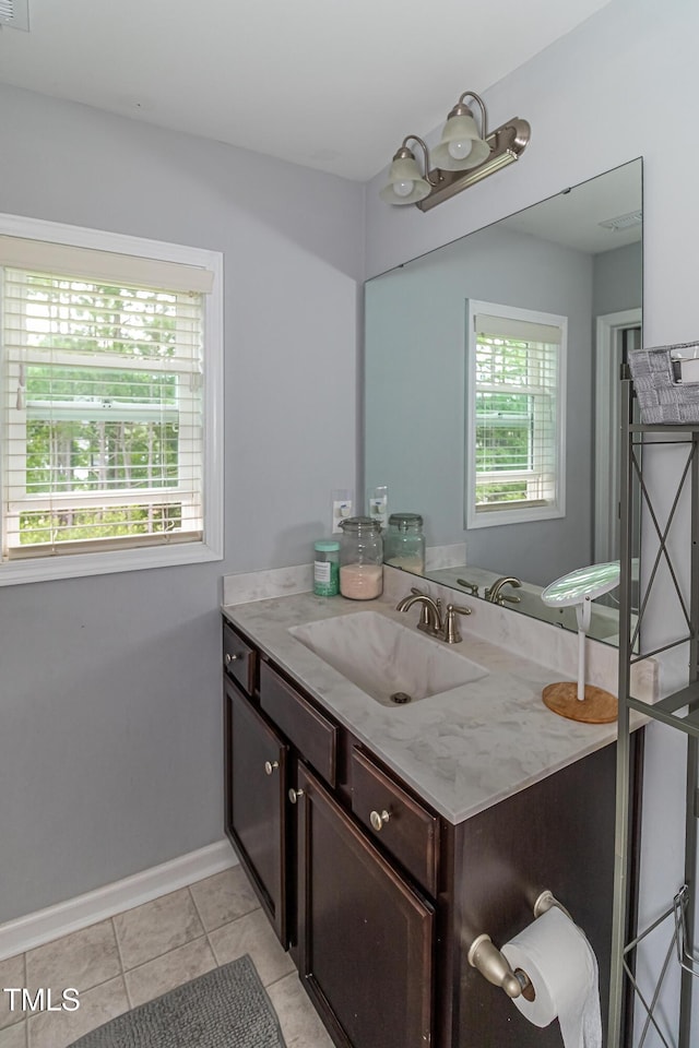 121 Longleaf Pine St, Clayton, NC 27527 - bathroom with vanity and tile patterned flooring
