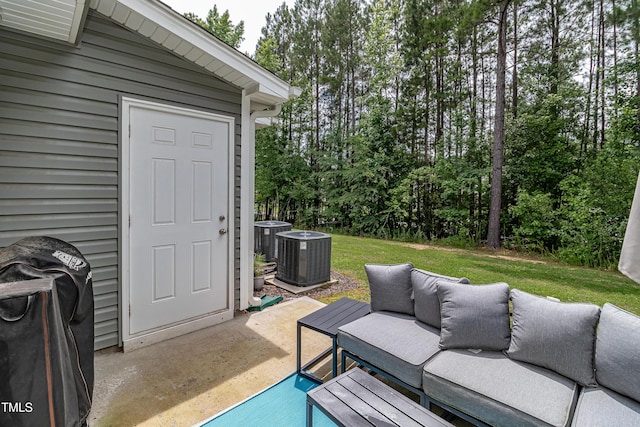 121 Longleaf Pine St, Clayton, NC 27527 - view of patio / terrace featuring a grill and view of scattered trees