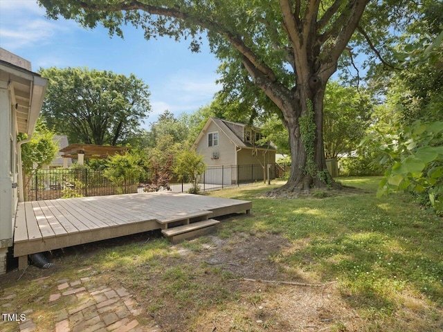 1521 N Duke St, Durham, NC 27701 - view of yard featuring a deck