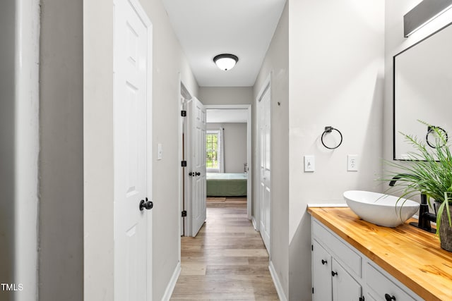 2809 Titleist Dr, Hillsborough, NC 27278 - bathroom with vanity and wood finished floors